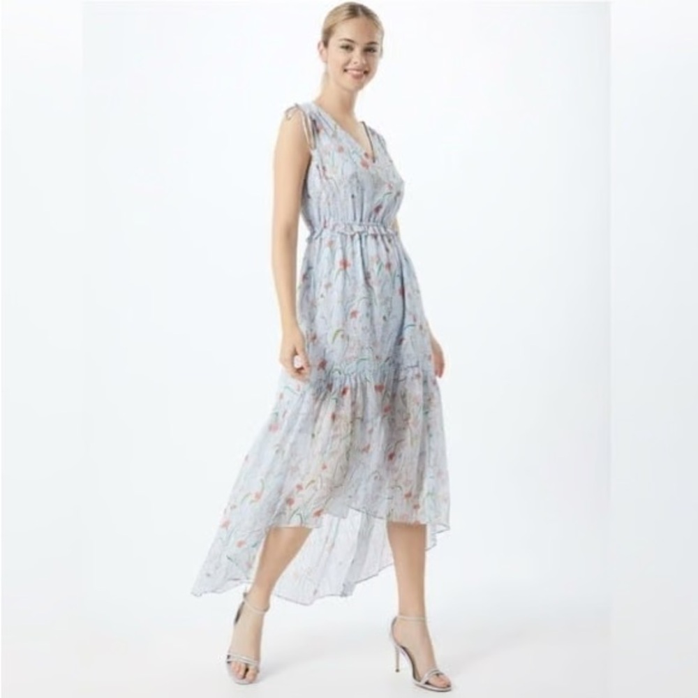 Banana Republic Floral Ruched Maxi Dress - Size 0 - Picture 2 of 14